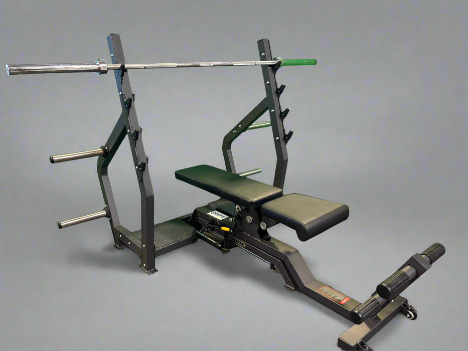 Fully Adjustable Olympic Bench Press — Full Incline & Decline